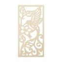 Decoración en madera flores de colibrí - álamo