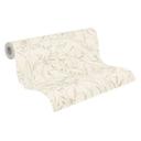 Ikke-vævet tapet Fee Wild Free beige creme metallic - græsser vilde blomster stue soveværelse