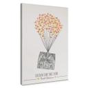 Cuadro en lienzo Huellas dactilares + texto personalizado - Our new Home sweet Home