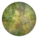 Cuadro de madera juego de colores en verde dorado - Schmucker - Redondo
