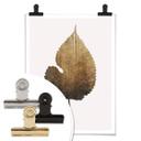 Póster Kubistika - Hoja de oro