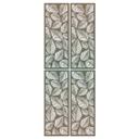 Separador de ambientes, biombo, pantalla de privacidad colgante hojas de otoño - Ombre marrón-verde