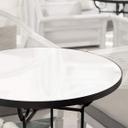 Plateau de table en verre - Uni blanc  - Rond