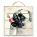 Cuadro de madera Afecto animal - 40x41,5 cm