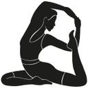 Wallsticker yoga konge due silhuet ensfarvet