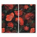 Dækplade til komfur UN Designs - Røde blomster