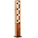Stehleuchte Daniel, braun, 125,5 x 20 cm, Holz Stehlampe, dimmbar