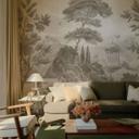 Fotobehang met tuinlandschap in beige - Ms Tiff