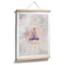 Plakat med lotusstilling - Meditation i det gyldne lys - Manovski