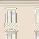 Versace Ikke-vævet tapet Palazzo No 12 vinduesfacade beige grå neo classic