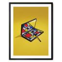 Póster paleta de maquillaje al estilo de Piet Mondrian - Pozdniakov