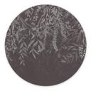 Wanddecoratie Elegante wilgentakken in donkergrijs - Ms Tiff - Alu-Dibond Rond