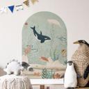 Wallsticker rundbuevægpanel havdyr dybt i havet - Oliver Robins - bred
