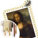 Póster Pixelart - da Vinci - Mona Lisa