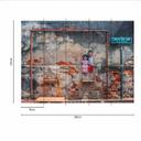 Kids ArtOnWall tapet i grå orange - non-woven tapet Designwalls 2 - 2,55 x 3,5 m