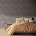 Non-woven tapet i grå 3D-look skalaer vintage brugt look geometrisk 