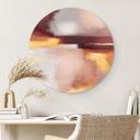 Tableau sur alu-Dibond rond Fredriksson - Bourgogne et ambre