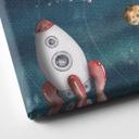 Cuadro lienzo aventura espacial con astronautas - Oliver Robins
