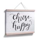 Póster Choose Happy - blanco