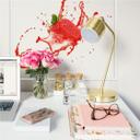 Zelfklevende Poster - Splashing Strawberry