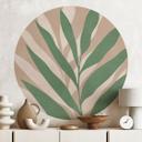 Vinilo decorativo Ramas tropicales en un suave juego de colores - Costa - Redondo