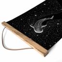 Póster de tela tiburón ballena en el océano de estrellas - Cakir