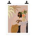 Póster - Arty Guava - Mujer bajo palmeras tropicales