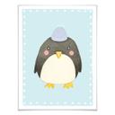Póster Loske - Pingüino - azul