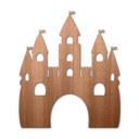 Décoration murale en bois placage d'acajou - Château de princesse