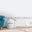 A.S. Création Lovely Kids Frise autocollante enfant - Gris, Blanc