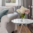 Plateau de table en verre - Terrazzo - Rond
