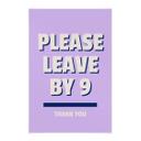 Póster de tela Please leave by 9 - Fritsch