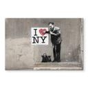 Tableau sur verre  Banksy - I love New York