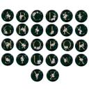 Muursticker Letters Ronde Bloemen - per stuk