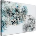 Canvasbillede, Blå blomster abstrakt