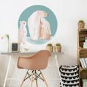 Muursticker Goed Blauw - IJsberen Familie