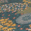 Papel pintado Petrol leaf - papel pintado vintage floral amarillo azul - papel pintado no tejido de flores