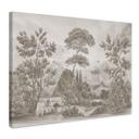 Canvas schilderij Landschap met tuinlandschap in beige - Ms Tiff