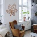 Decoración en madera caoba - hoja curva castaño