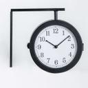 Bahnhofsuhr im Vintage Style aus Metall, schwarz | 28x25,3 cm