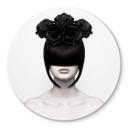 Glasschilderij Nemcekova - Black Widow - rond