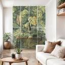 Separador de ambientes, biombo, pantalla de privacidad colgante plantas de la selva - Jaszke