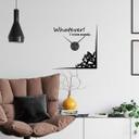 Wallsticker Whatever I´m late anyway Wanduhr - 53x53 cm