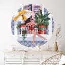 Vinilo decorativo Vacaciones en el balcón - Tomljanovic - Redondo