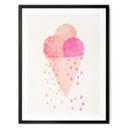 Póster Treechild - Tres bolas de helado en verano