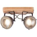 Spotbalken Dilara, braun, 18 x 27 cm, Holz Strahler