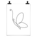 Póster Lineart - Mariposa