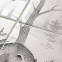 Azulejos Adhesivos Kvilis - Amigos animales en el bosque - blanco y negro - lote de 12