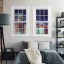 3D Wallsticker dobbeltvindue - Manhattan Bridge at Night 2