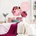 Hexagon - Alu-Dibond - Pink Rose